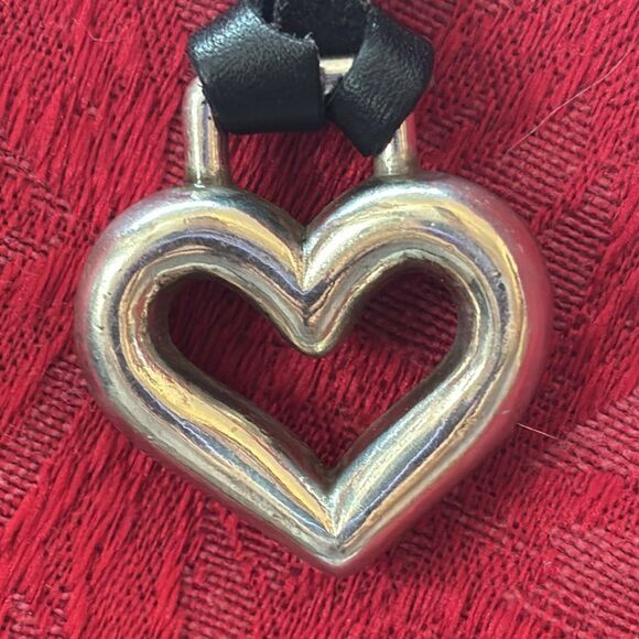 Vintage Brighton Black Leather Crossbody Messenger Bag Braided Pattern - Picture 15 of 15